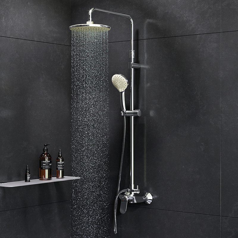 F0785C800 душ.системанабор:см-ль д/душа с переключателемверхний душ d220 мм ручной душ 110 AM.PM Sunny - Вид №1