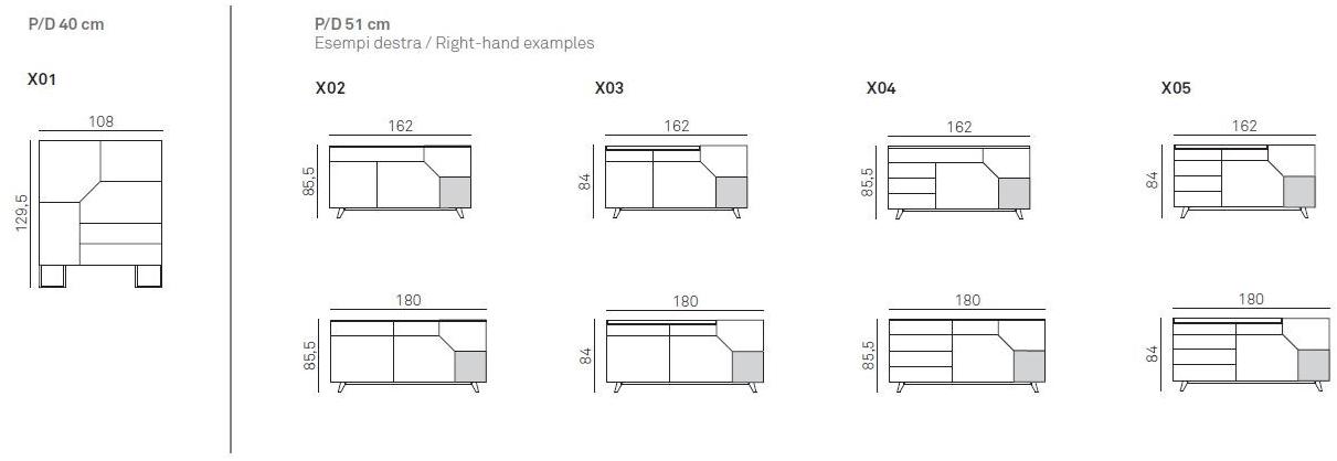 Gruppo Tomasella Лакированный буфет с откидными дверцами Remix sun-id-1448213 - Вид №2