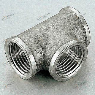 Тройник ВР  3/4''х1/2''х3/4'' никель TIEMME 1500151