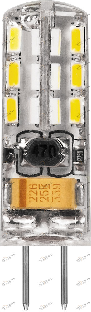 Лампа светодиодная Feron 12V G4 2W 2700K LB-420 25858 FERON  00-3956639 Прозрачный 