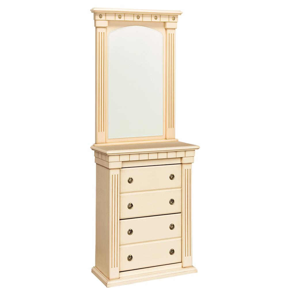 11160,71002 Тумба для обуви с зеркалом Тауэр Айвори BOGACHO 4627138239117, 4627138190982