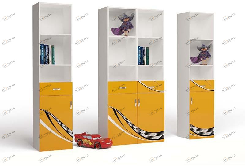 Стеллаж узкий ABC-KING Formula правый, оранж 4631148150584