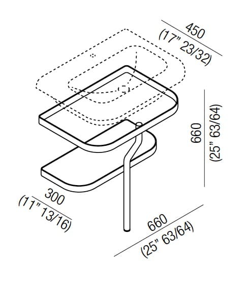 Прямоугольная раковина из Cristalplant® Agape девятнадцатый век ARCH-00065206 - Вид №1