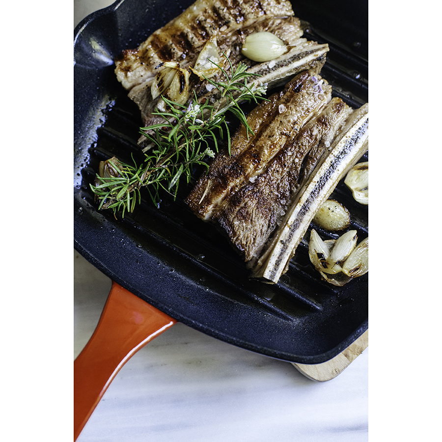 Сковорода-гриль чугунная Prestige Cast, 26х26 см, красная Swiss Diamond PC42626R - Вид №1