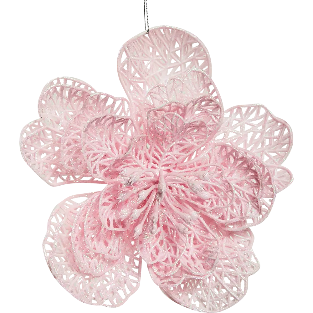 88458697 Новогоднее украшение Цветок рождественник 5x18 см цвет розовый STLM-0957104 Santreyd  - Вид №1