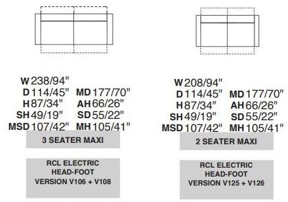 Rossini Sofas Откидной кожаный диван с электроприводом sun-id-1364534 - Вид №4