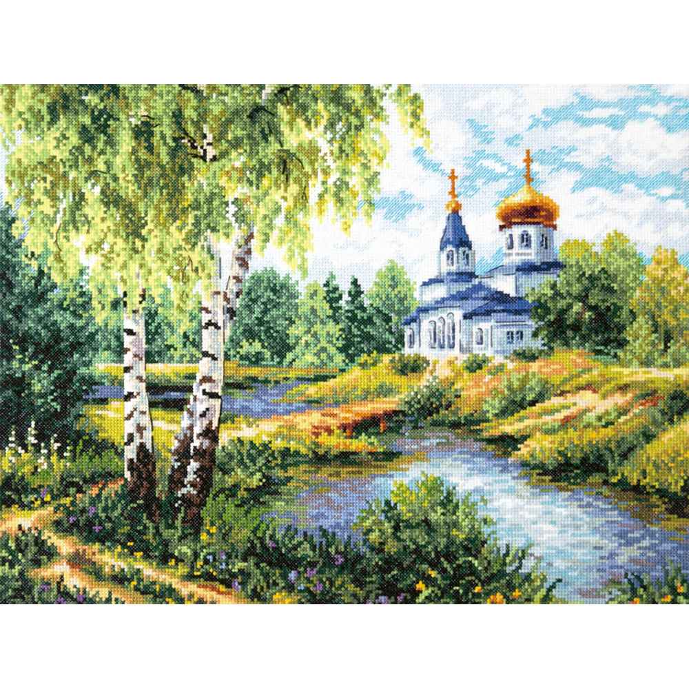 043-10 Дорога к храму Набор для вышивания Чудесная Игла 40 х 30 см Чудесная игла 