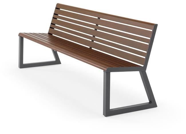 Urbantime Скамья из алюминия со спинкой Ventiquattrore.h24 sun-id-1444018 - Вид №3