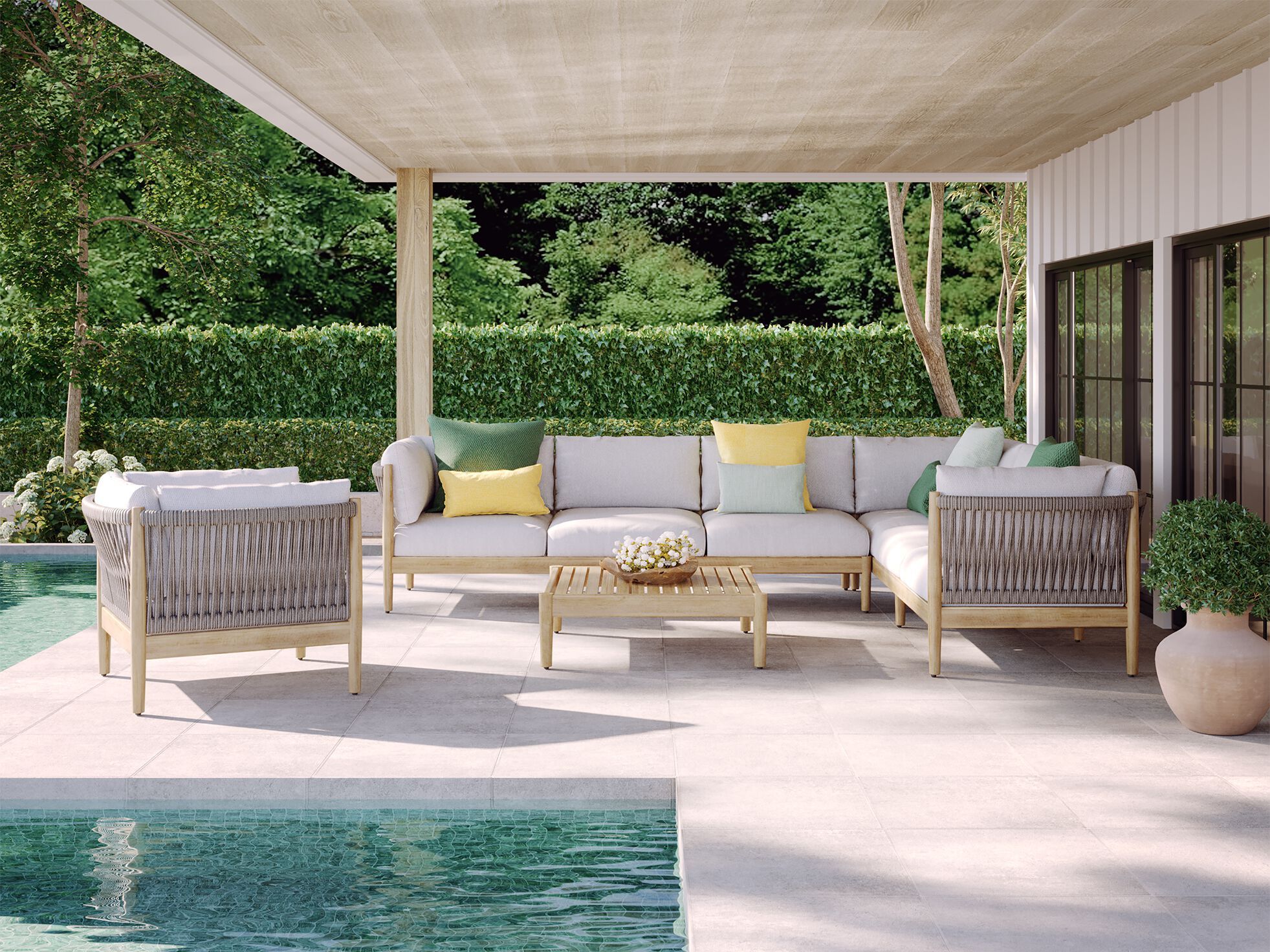 Садовое кресло из тикового дерева с подлокотниками Walters Georgica ARCH-00121687 - Вид №3