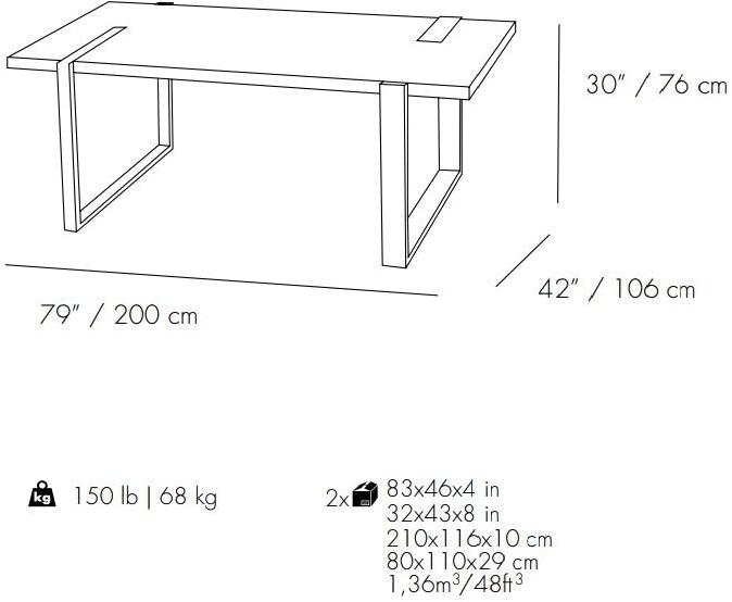 Mambo Unlimited Ideas Обеденный стол из орехового дерева sun-id-1401650 - Вид №4