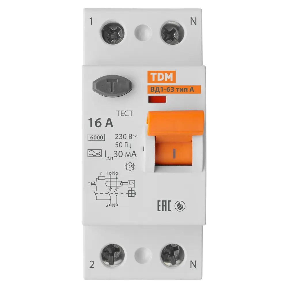УЗО TDM Electric ВД1-63 - защита от поражения током и возгораний 89347154 STLM-1118417 - Вид №1