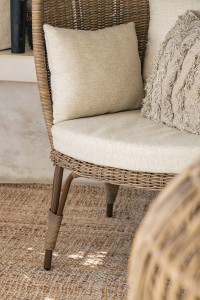 Садовое кресло из синтетического волокна с высокой спинкой