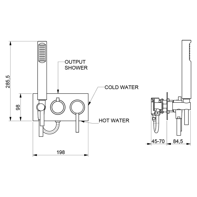 EL860512015 Смеситель для душа Webert Elio - Вид №1