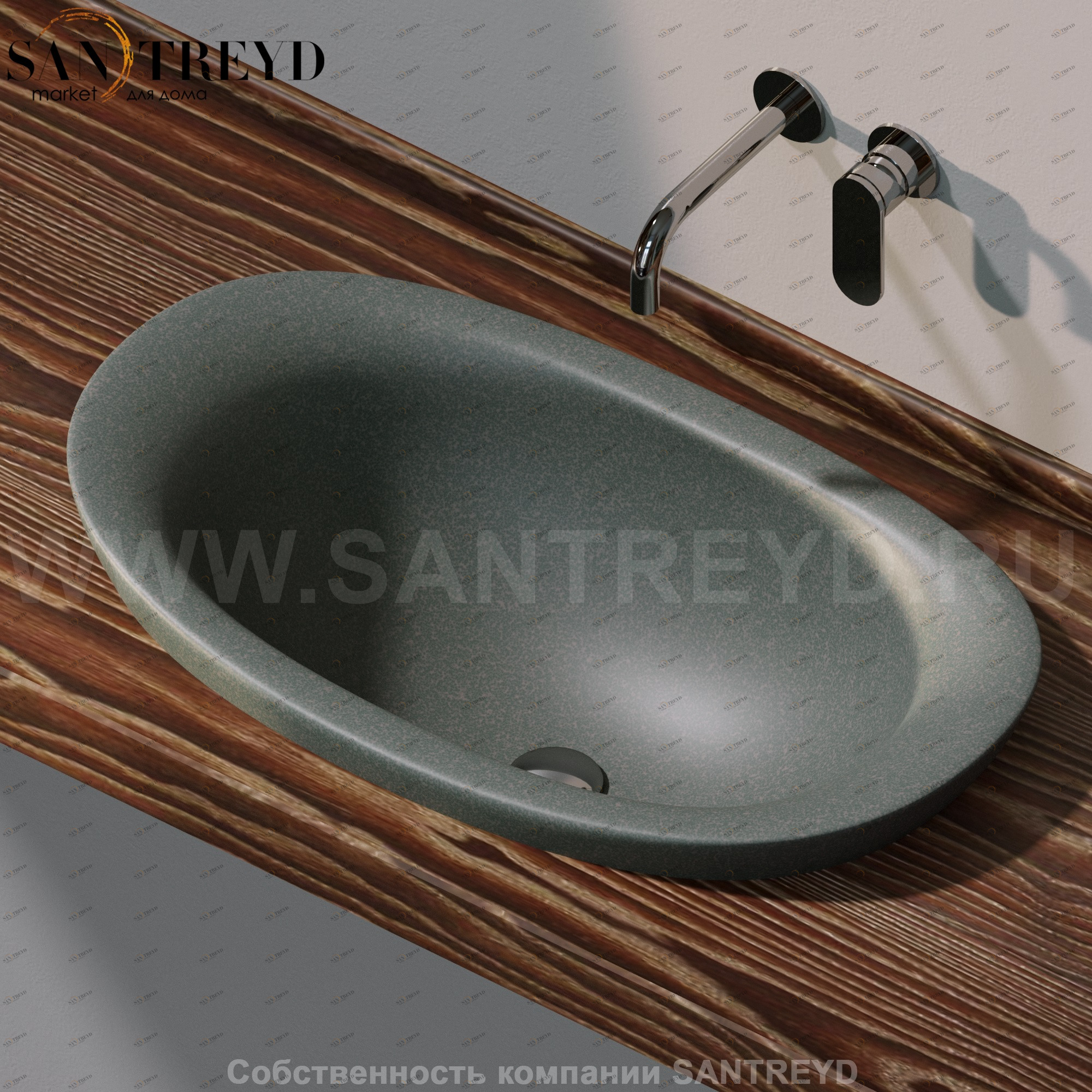 IO42757037 Накладная раковина под столешницу  овальная Ceramica Flaminia IO e SI