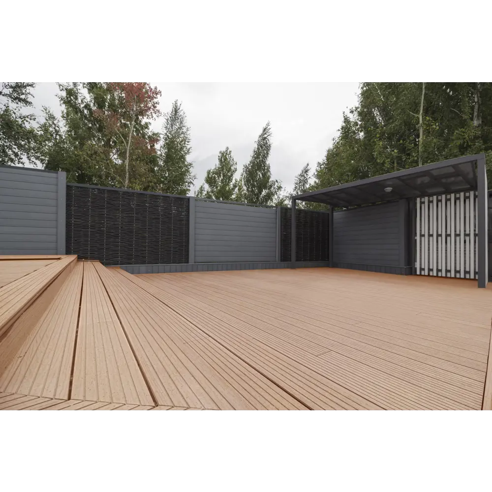 Террасная доска ДПК MultiDeck цвет Дерево 3000x150x27 мм. Вельвет 0.45 м² 85473650 STLM-2067805 МУЛЬТИДЕК  - Вид №12