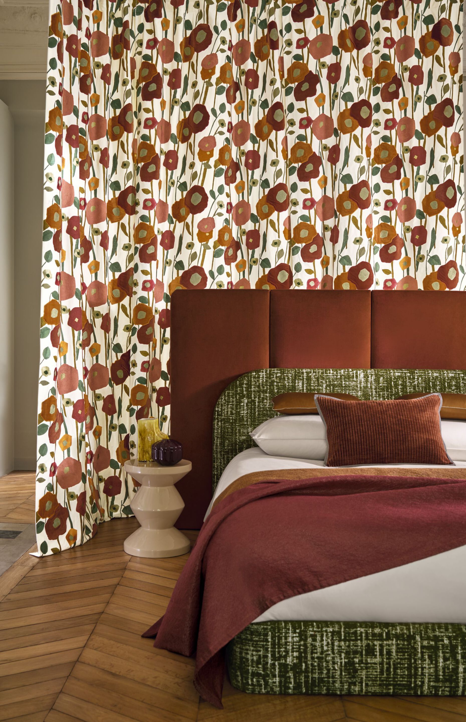 Льняная ткань с цветочным рисунком Casamance Manali ARCH-00000292 - Вид №2