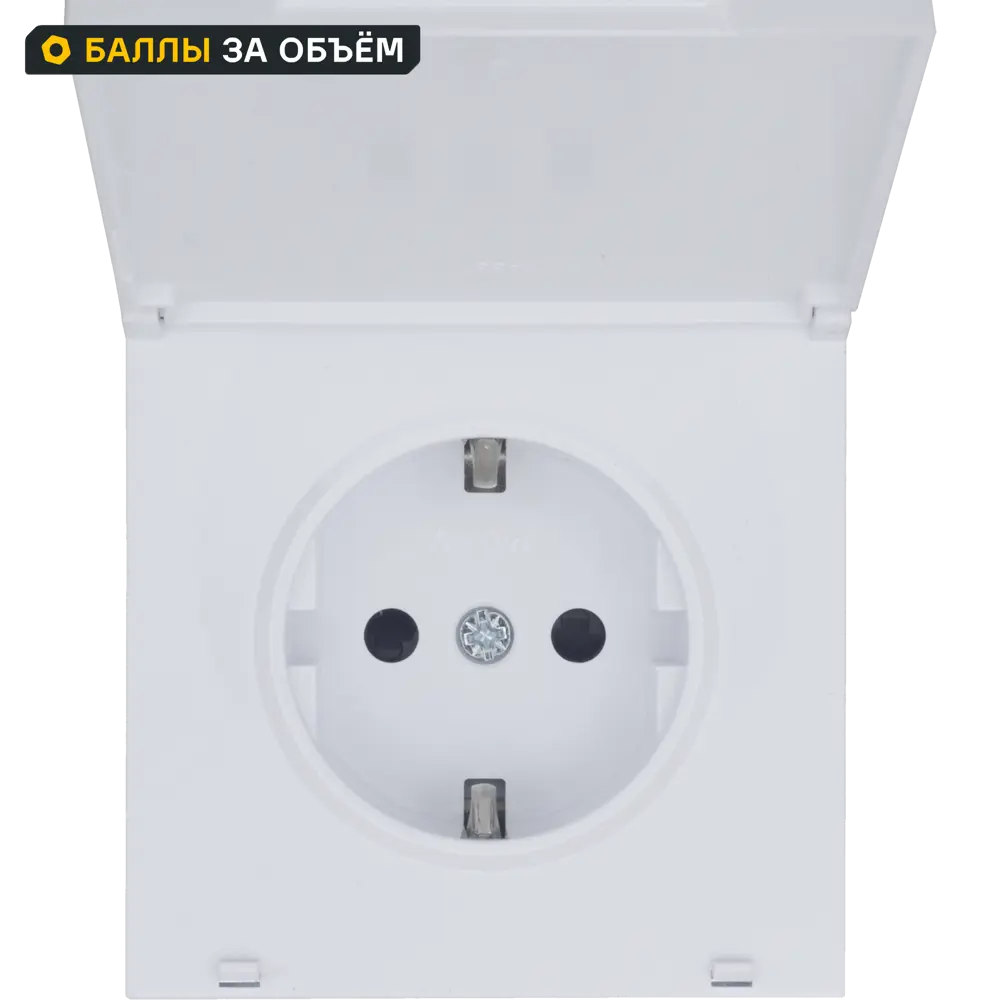 Розетка встраиваемая Lezard Zima с заземлением с крышкой IP44 цвет белый 89440934 STLM-2013001