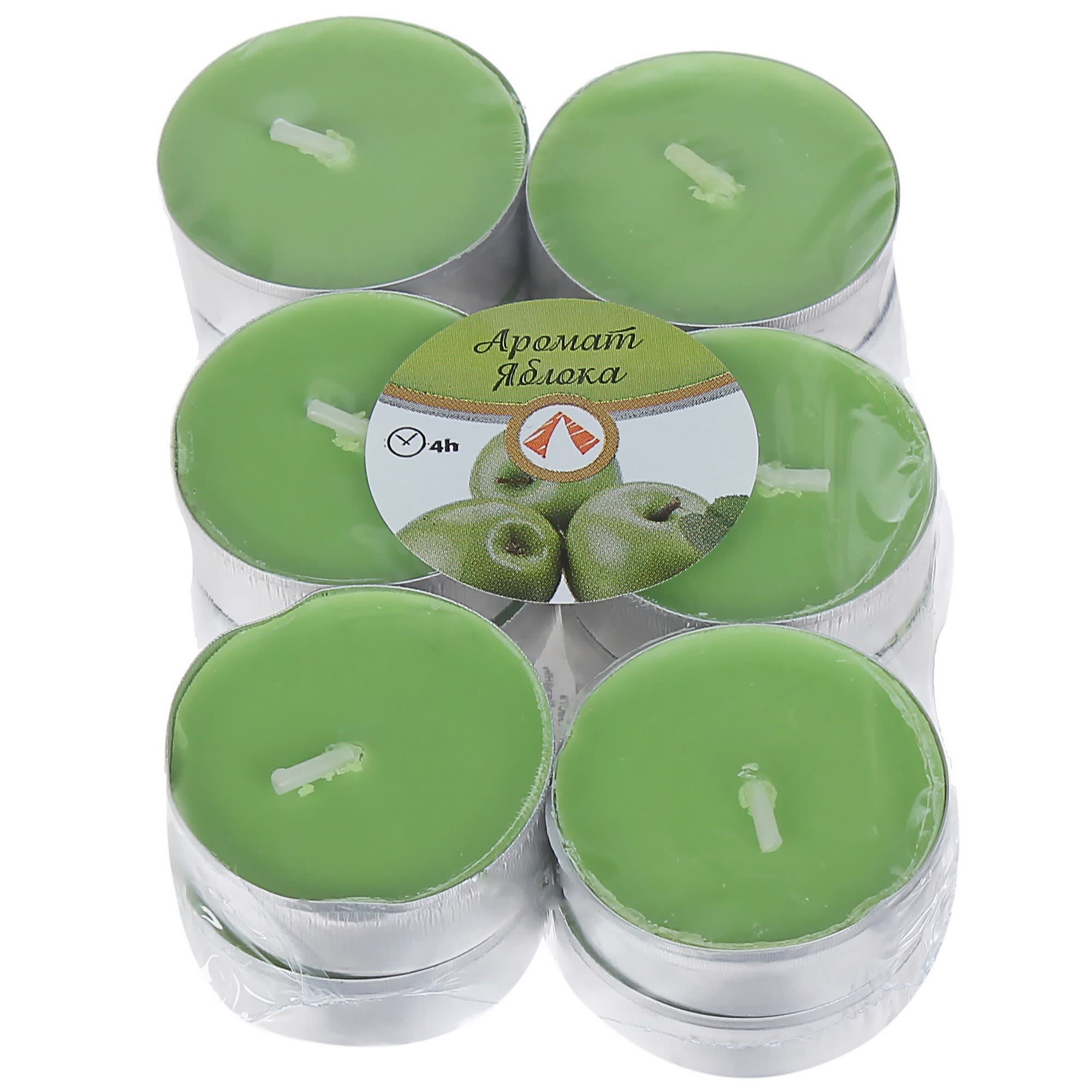 82018458 Набор свечей чайных ароматизированных «Зелёное яблоко», 12 шт Santreyd  - Вид №1