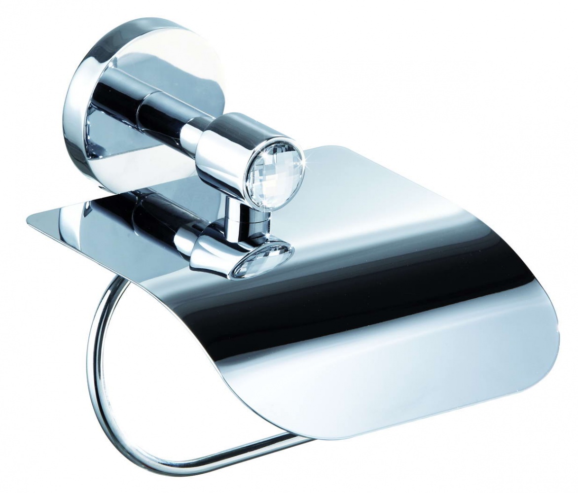 H9700/06CRС Sanibano Sahara, бумагодержатель с крышкой, цвет хром-кристаллы Swarovski crystal