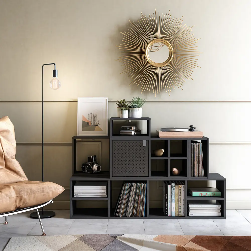 Дверь для стеллажа Spaceo Kub Paris 32x32 см металл цвет черный 82010844 STLM-2097549 - Вид №9
