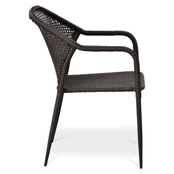 Стул садовый из искусственного Ротанга Доули-2 Brown AFINA  130510 Коричневый  - Вид №2