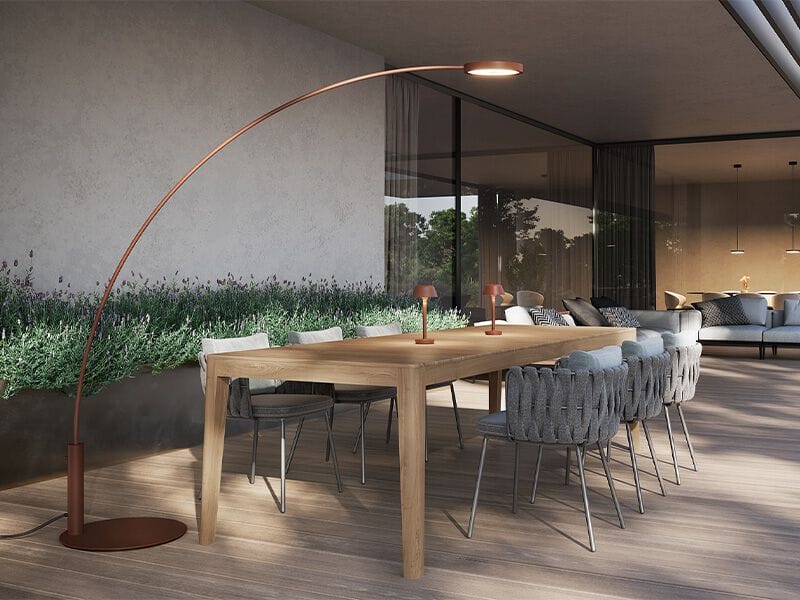 Алюминиевый светодиодный напольный торшер Panzeri Dip ARCH-00135501 - Вид №6