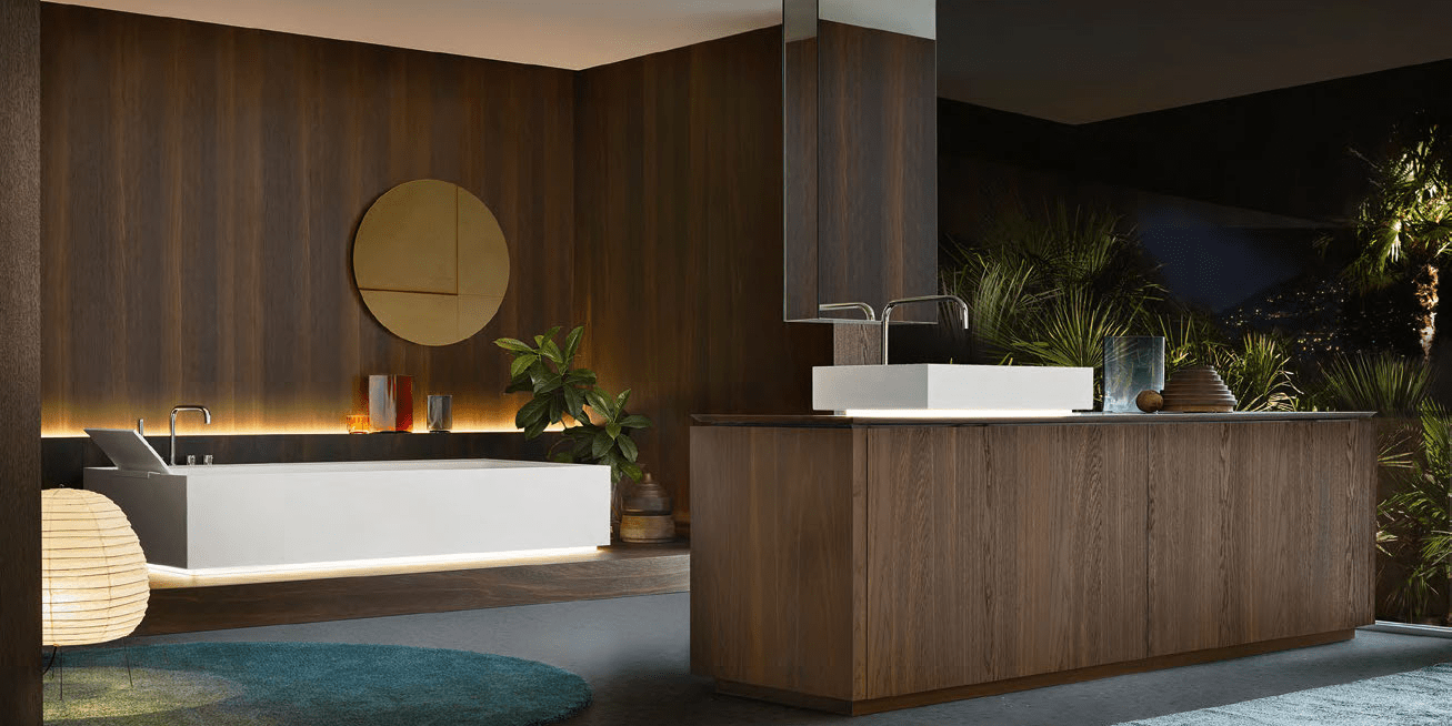 Комбинация ванной комнаты P104 в отделке Step 63 Milltek/Rovere Termocotto MILLDUE PURO PURO104 - Вид №1