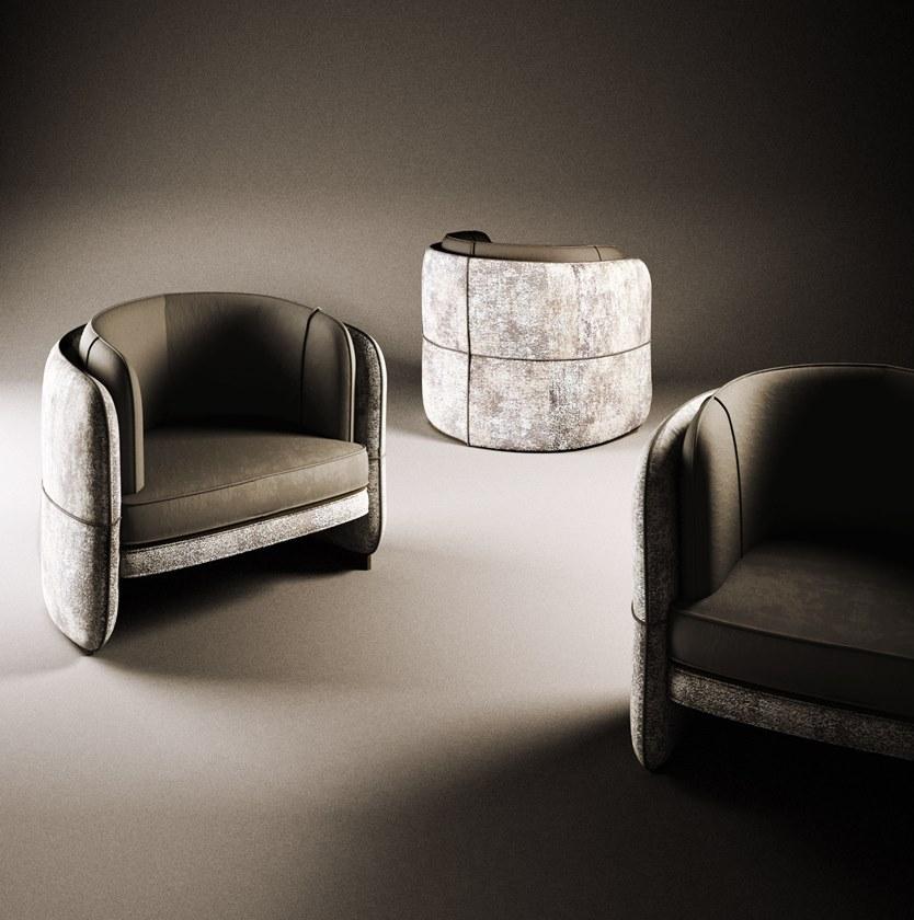 Porustudio Бархатное кресло с подлокотниками Tennessee sun-id-1378310 - Вид №4