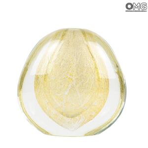 2920 ORIGINALMURANOGLASS Ваза Полукупол - Золотая коллекция - Original Murano Glass OMG 20 см