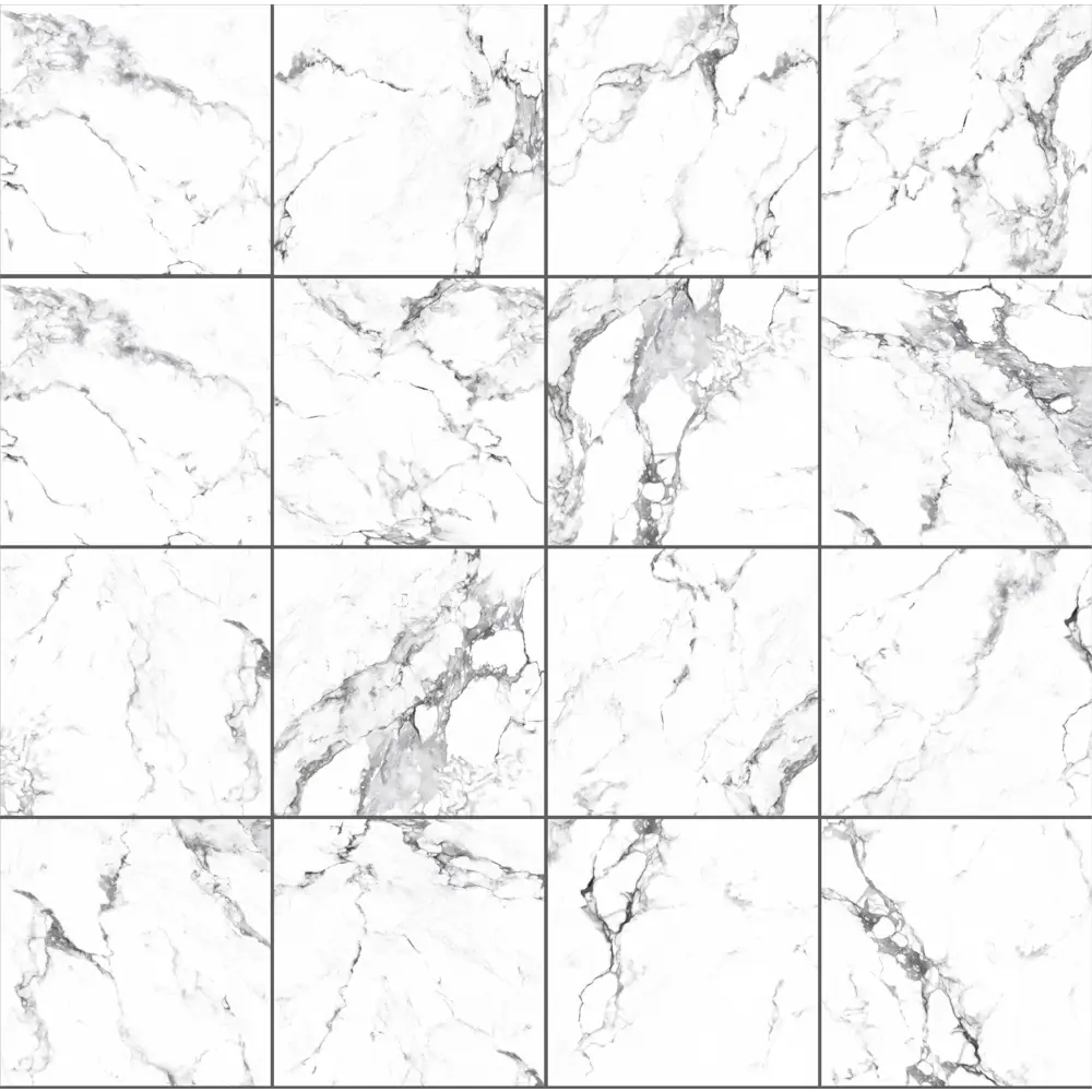 Глазурованный керамогранит Arcadia Ceramica Borghini Silver Carving 60x60 см 1.44 м² матовый цвет белый STLM-2206816 - Вид №3