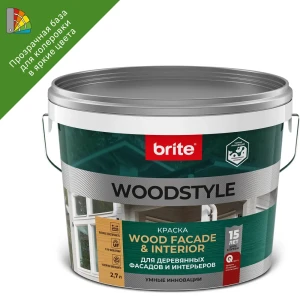 Краска BRITE Woodstyle Prof для деревянных фасадов - защита и эстетика 86778280