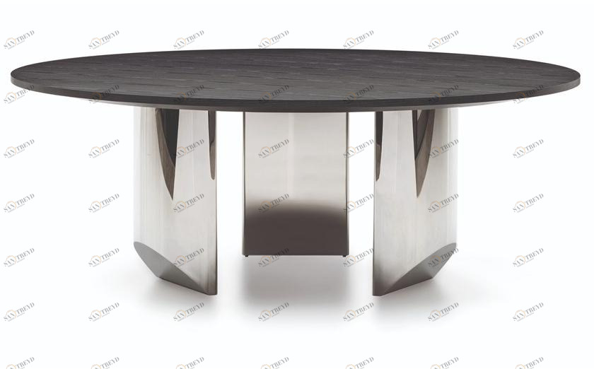 Minotti Круглый деревянный стол для гостиной Wedge sun-id-1421413