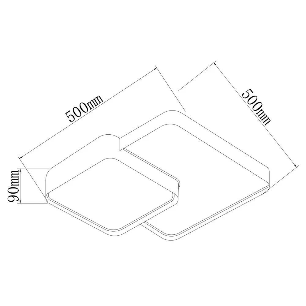 Люстра потолочная светодиодная Square FR6095CL-L84W цвет белый Freya STLM-2016476 - Вид №8