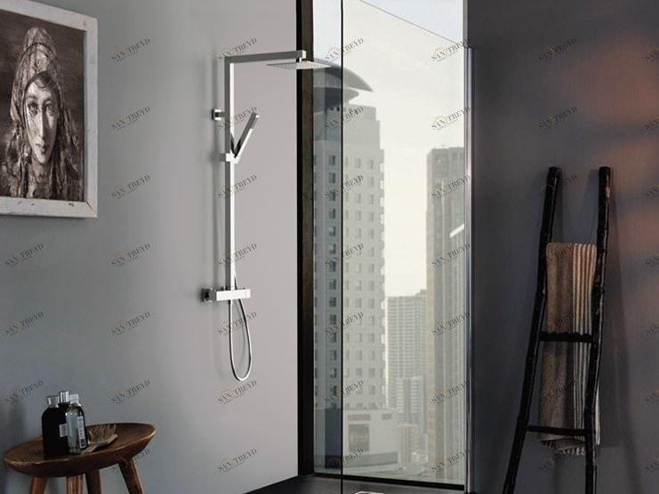 Remer Rubinetterie Термостатическая душевая стойка с душевой лейкой Q-elegance St 32 s7ds56s