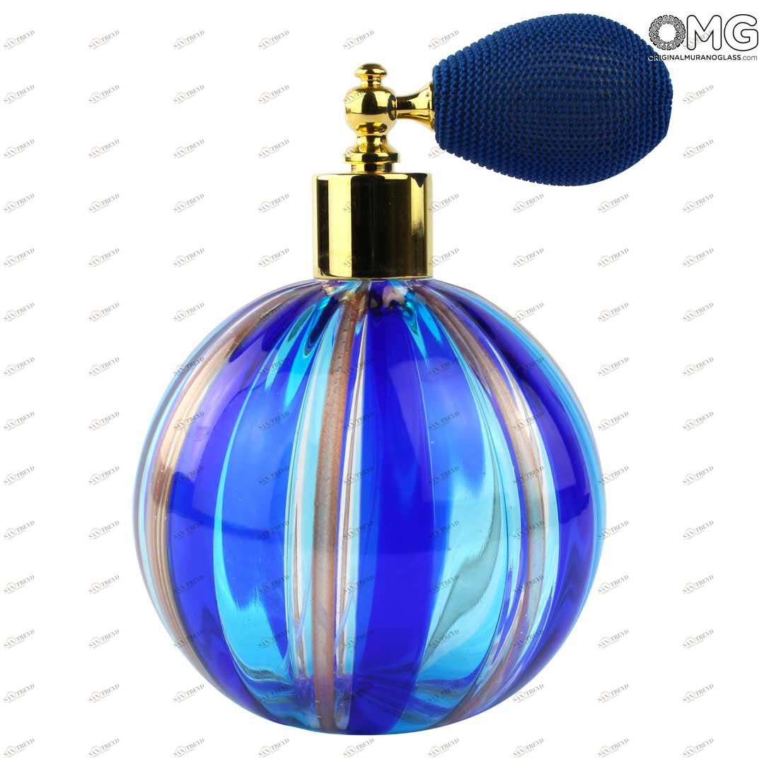 2394 ORIGINALMURANOGLASS Флакон для духов Blue Avventurine - Муранское стекло  см 