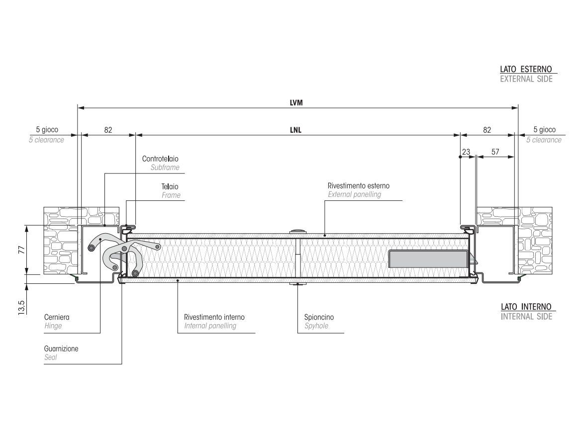 Бронированная входная дверь со скрытыми петлями DIERRE Minimal ARCH-00047981 - Вид №12