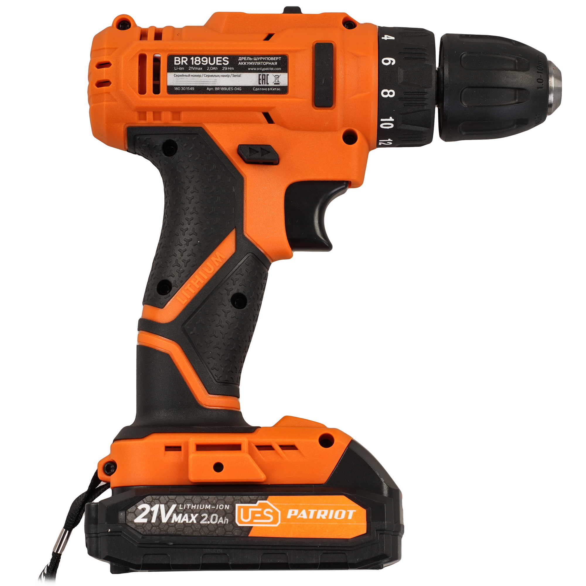 Дрель-шуруповерт PATRIOT BR 189UES UES 21Vmax 5604251 STDN-0146191 - Вид №2