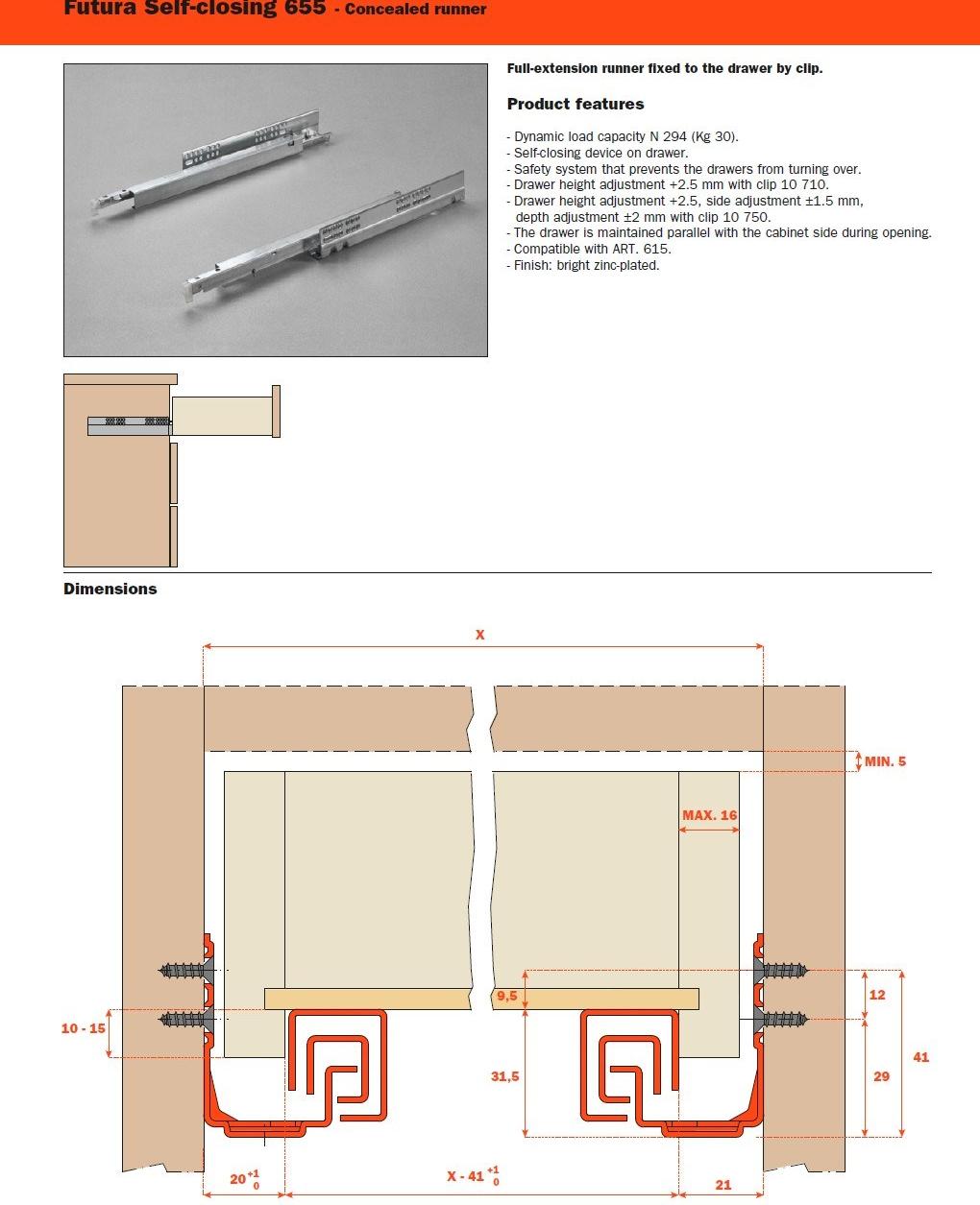 SALICE Направляющая со штифтовым зажимом со встроенной регулировкой sun-id-1491861 - Вид №4