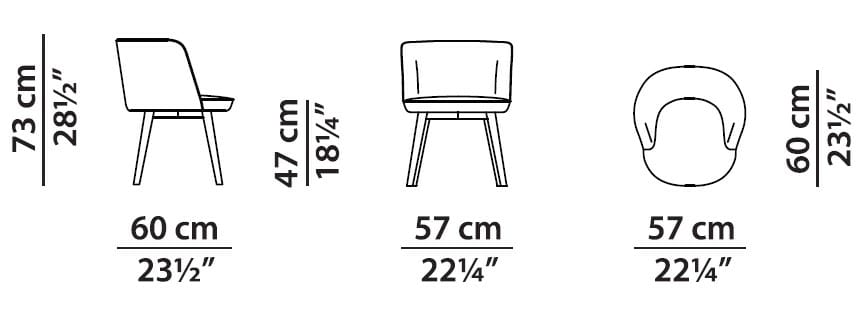 Стул из массива дерева с подлокотниками Baxter Colette ARCH-00062955 - Вид №3