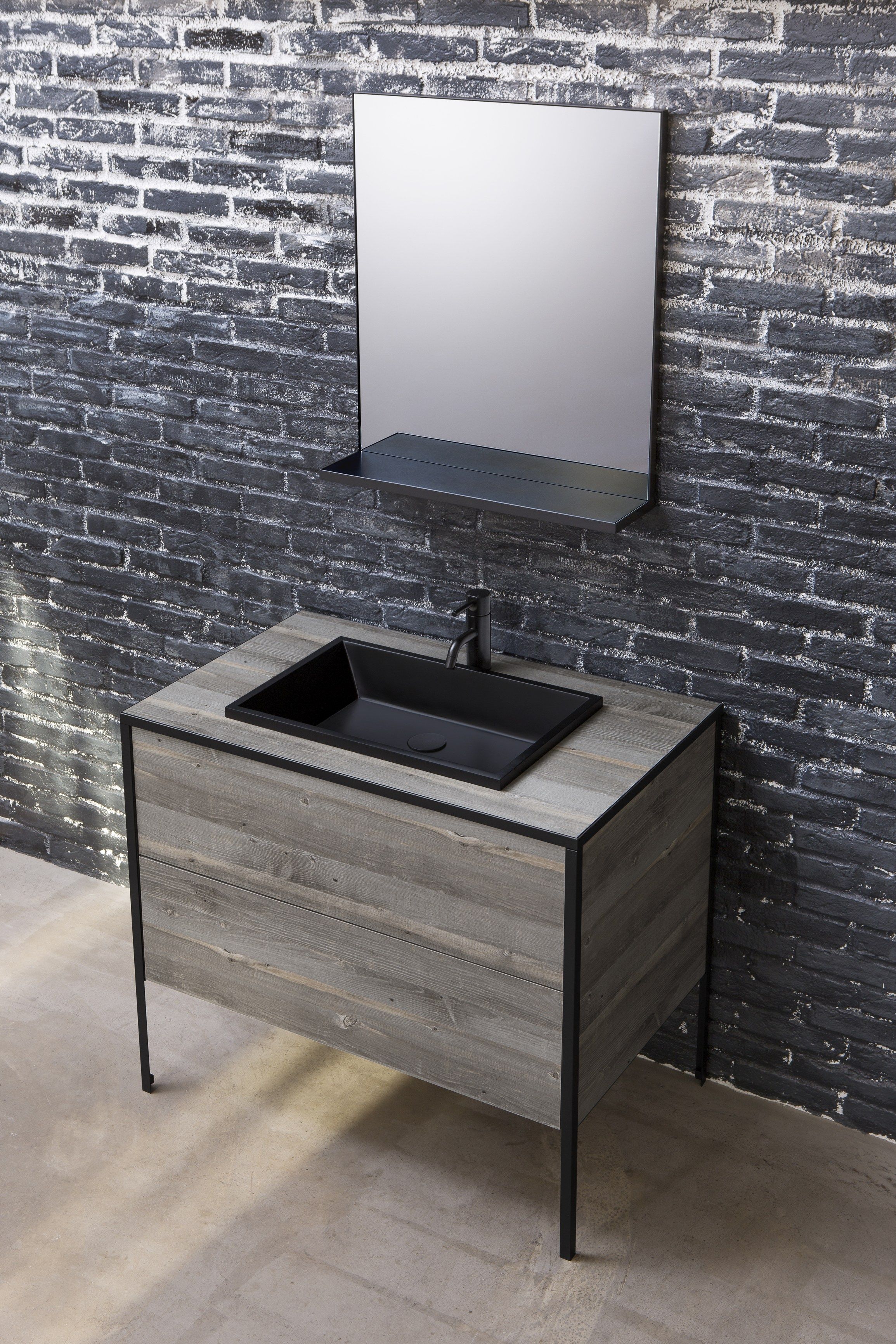 Деревянный шкаф для раковины с выдвижными ящиками Miratap Skatina ARCH-00058889 - Вид №1