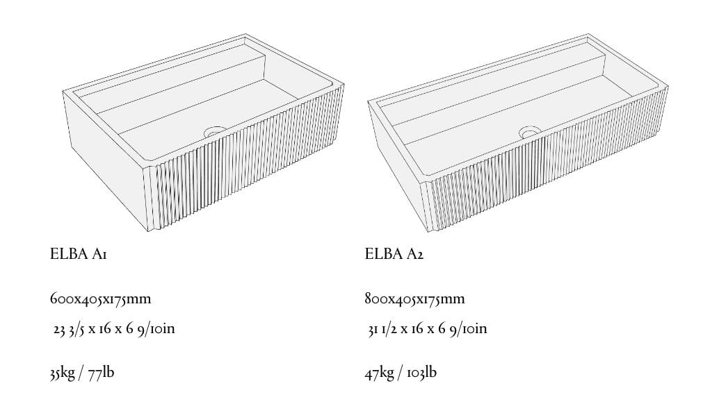 Бетонный подвесной прямоугольный умывальник Formed ELBA ARCH-00152569 - Вид №5