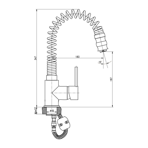 40-10P/V REST  Смеситель для кухни  ARGO kran 4010pvrest - Вид №1