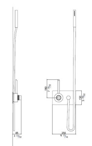 Смеситель для душа из нержавеющей стали с ручным душем