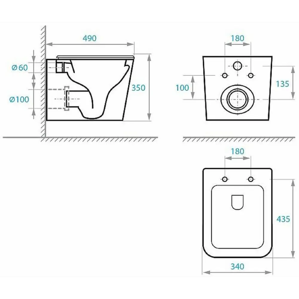 Комплект инсталляция с унитазом Grohe Rapid Sl 3 В 1 Koller Pool Kvadro, безободковый, с микролифтом, цвет белый 86517024 STLM-2060203 - Вид №2