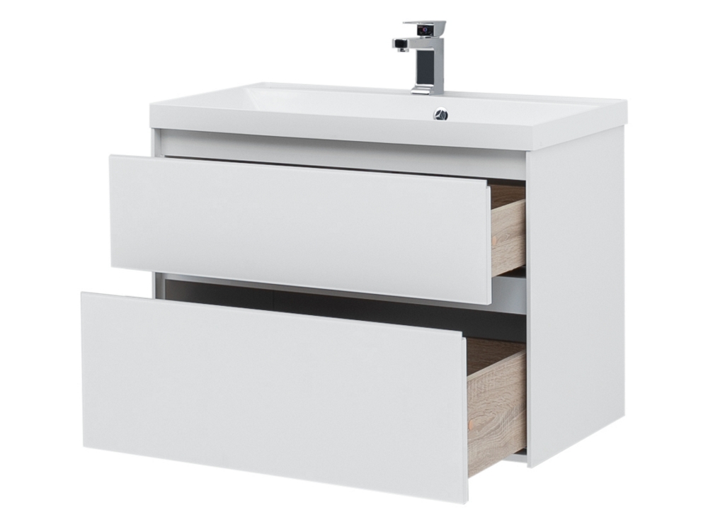 Мебель для ванной Aquanet Гласс 90 белый 00240467 - Вид №7