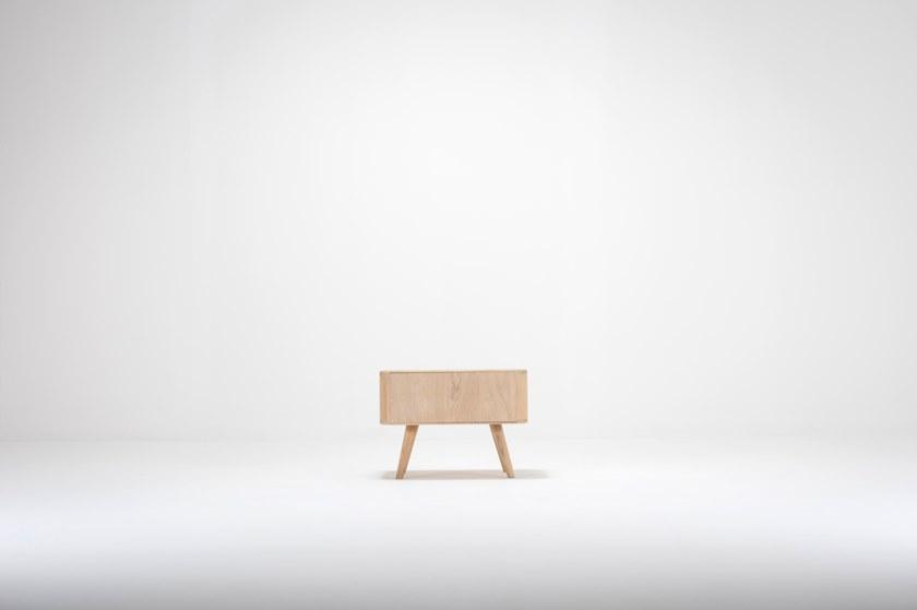 Gazzda Прямоугольная прикроватная тумбочка из дуба с ящиками Ena 044 - Вид №1