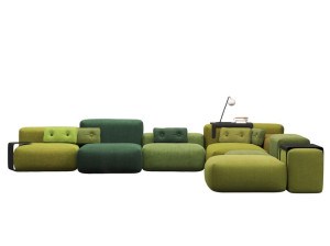 Угловой диван из ткани