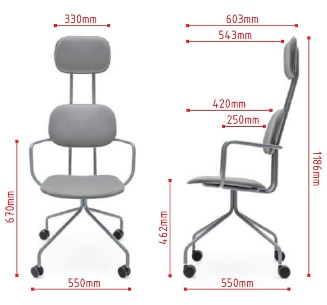 Офисное кресло из фанеры с подлокотниками на насесте MDD новая школа ARCH-00100074 - Вид №4