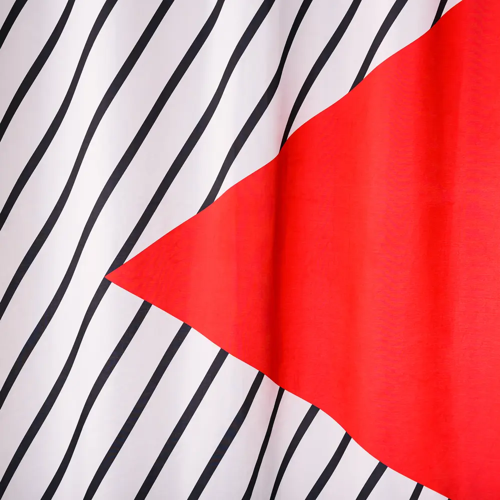 Штора для ванны Moroshka Memphis 180x200 см полиэстер цвет белый/красный STLM-2058758 - Вид №3