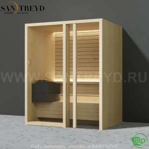 Effegibi YOKU.G45 BI.70300021 Био-сауна с правой дверью. Мощность: 4,5 кВт макс. Размеры: длина 174 см, ширина 132 см. Отделка: осина термообработанная